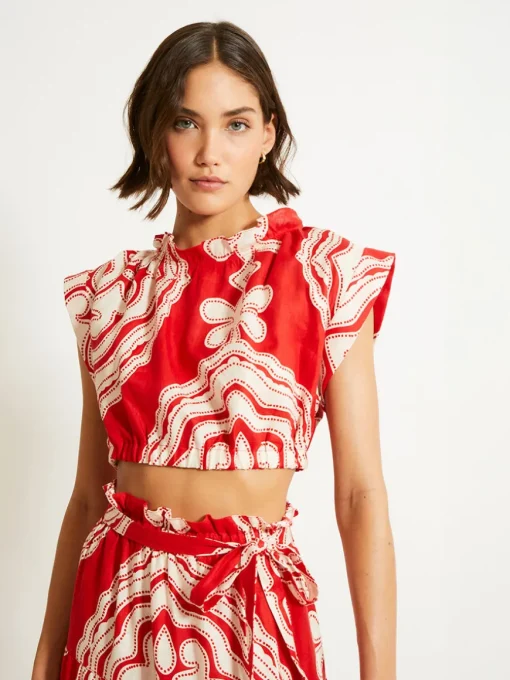 MUNA | Ruched Crop Top