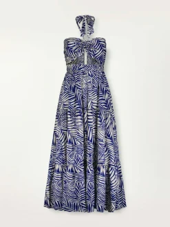 Palm Leaf Cutout Dress