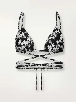 Sea Floral Wrap Triangle Top
